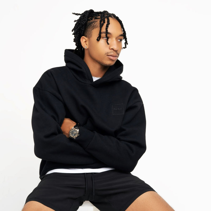 Re:Set Signature Hoodie - Lightweight - Gridiron Black