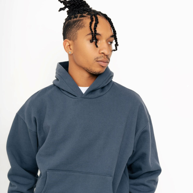 Re:Set Essential Hoodie - Heavyweight - Harbour Blue