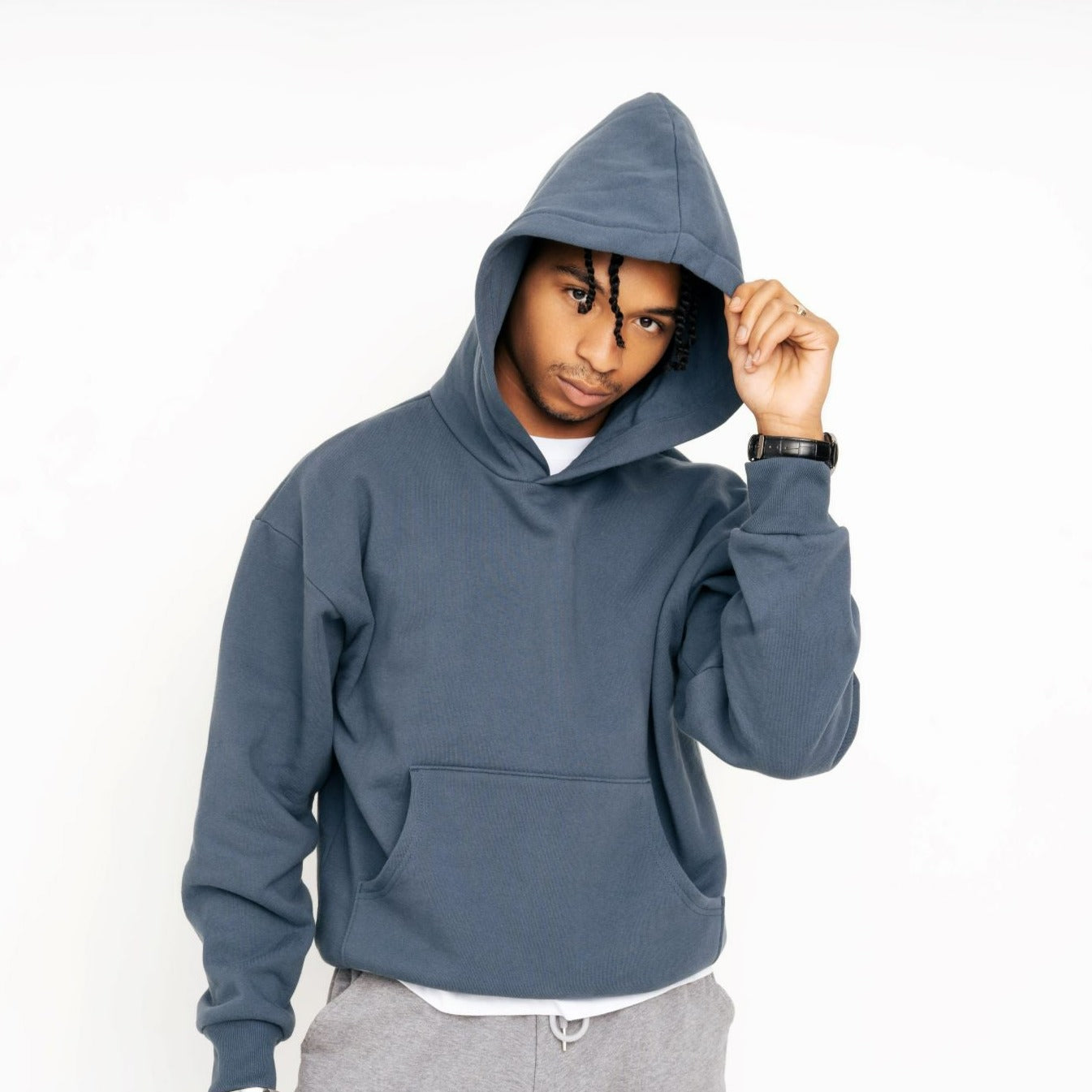 Re:Set Essential Hoodie - Heavyweight - Harbour Blue